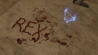 Rex spelled in shotgun shells in Halo 2: Anniversary.