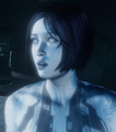 Closeup of Cortana in Halo 4.