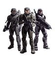 Spartan-IIs in various Mark IV armors in the Halo Encyclopedia (2022 edition).