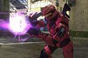 A Spartan firing the Needler in multiplayer.