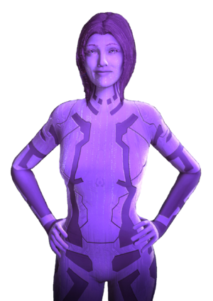 Cutout render of Cortana.