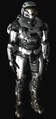 The Mark V[B] suit as it appeared in the Halo: Reach Beta, with the unused CNM helmet attachment.