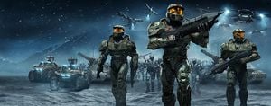 A wide version of the Halo Wars cover art.