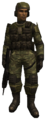 A cutout of a Halo 2 Marine.