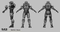 Concept art of the Recon armor.