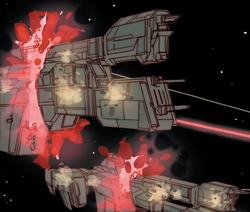 CMA Arabia and CMA Vostok, hit by Covenant plasma torpedoes.