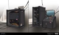 Concept art of servers.