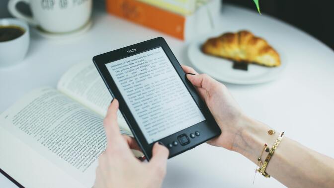 Kindle in hands