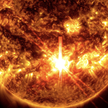 NASA’s Solar Dynamics Observatory snapped this view of a powerful solar flare in October 2024.