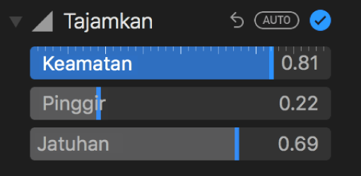 Kawalan penajaman dalam anak tetingkap Laras.