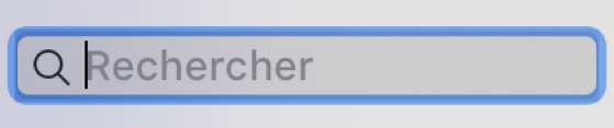Le champ de recherche dans la fenêtre Musique.
