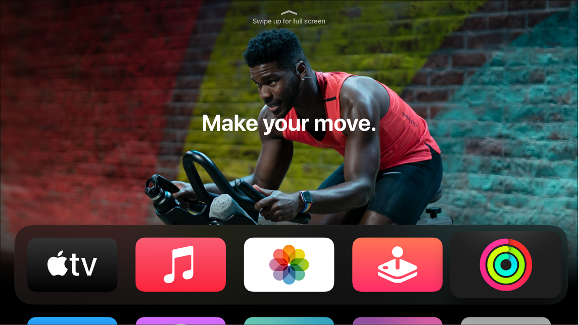 Home screen showing the Fitness app in the top row