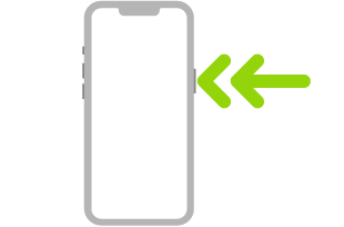 An illustration of iPhone with two arrows indicating double-clicking the side button on the upper right.