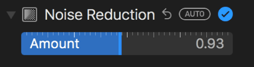 The Noise Reduction slider in the Adjust pane.