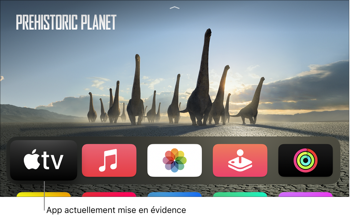 Écran d’accueil de l’Apple TV