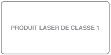 Étiquette indiquant « Produit laser de Classe 1 »