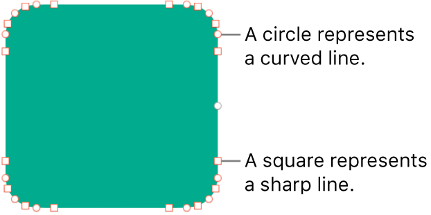 A shape with editable points.