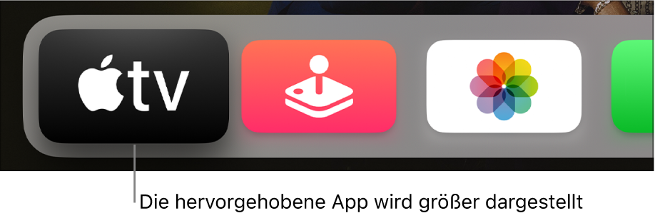 Ausgewählte App auf der Startseite