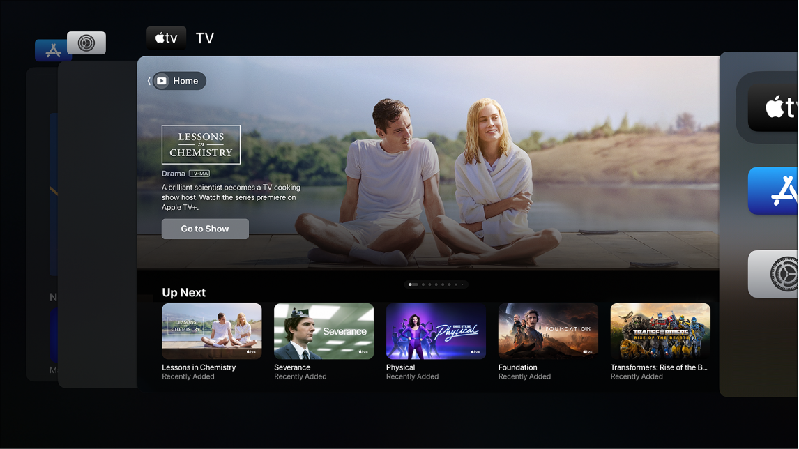 Apple TV screen showing App Switcher