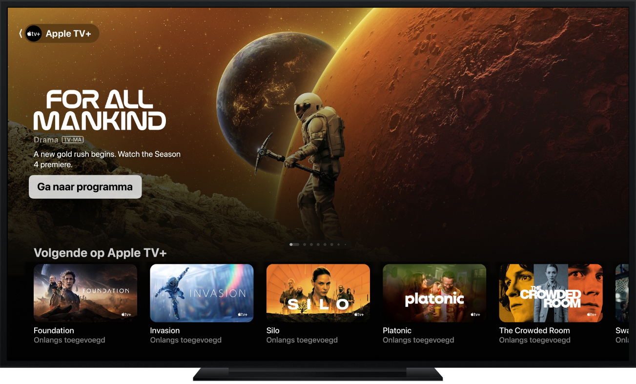 Een Apple TV met de Apple TV-app