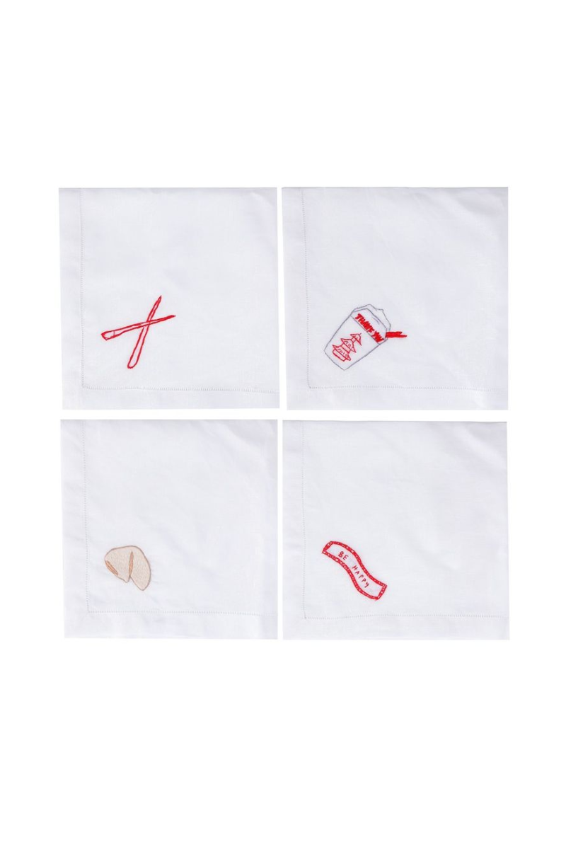 Sunday Takeout Dinner Napkins (Set of Four) 