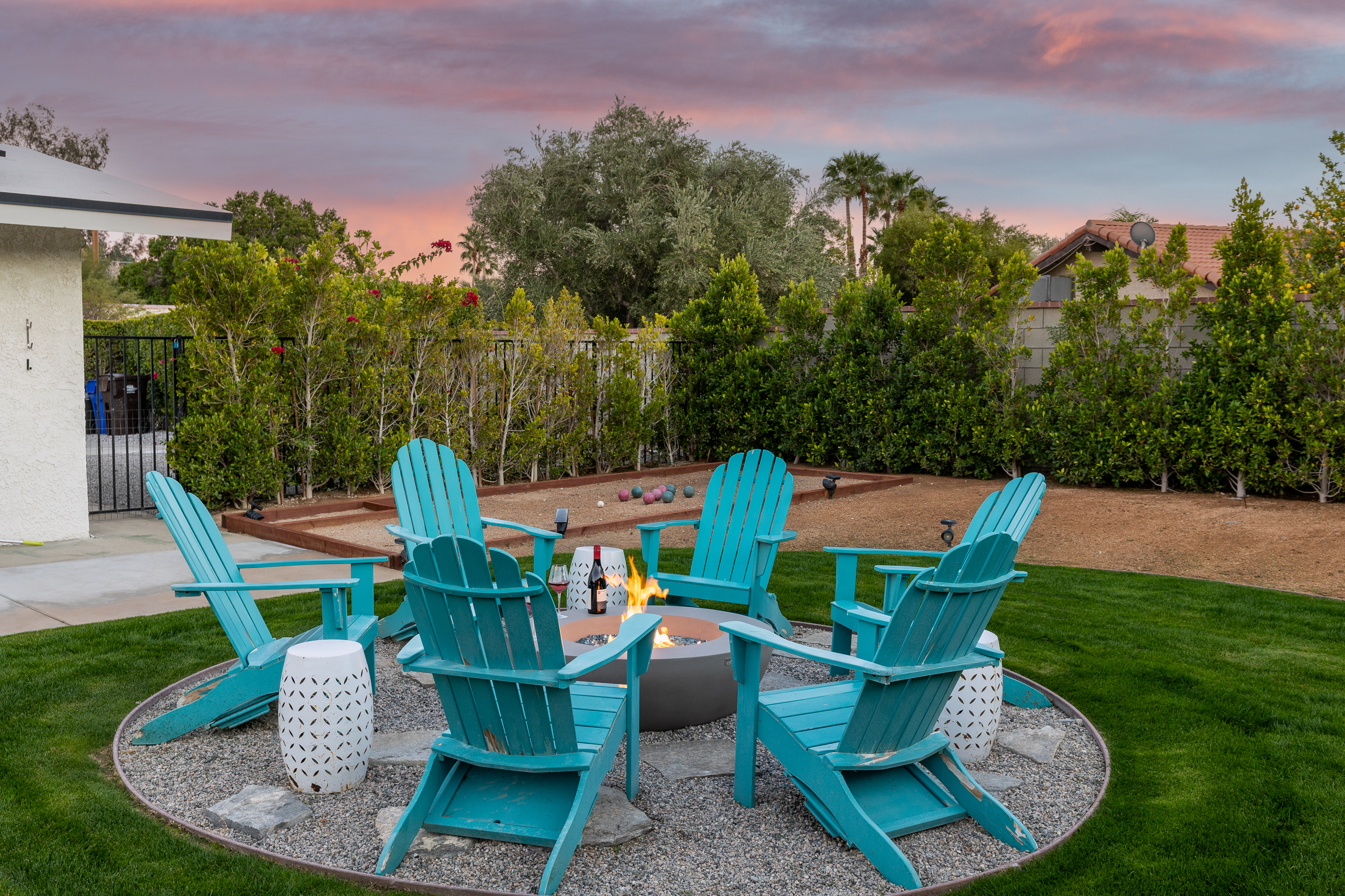 Watch the sunsets from around the firepit