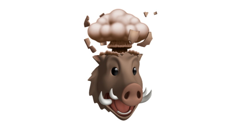 Boar Head Exploding emoji.