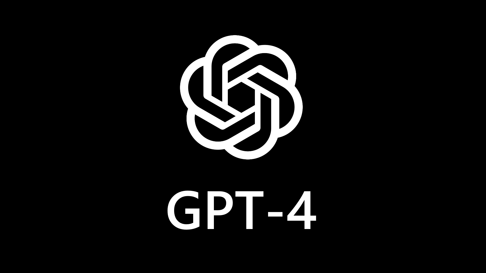 GPT-4 / Generative Pre-trained Transformer 4 ai text generator logo.