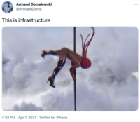 Armand Domalewski •.. @ArmandDoma This is infrastructure 4:32 PM · Apr 7, 2021 · Twitter for iPhone