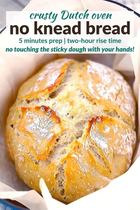 Scandinavian Bread, Dutch Oven No Knead Bread, Pudding Chia, Dutch Oven Bread, Knead Bread Recipe, Homemade Bread Recipes Easy, Artisan Bread Recipes, Knead Bread, Dutch Oven Cooking