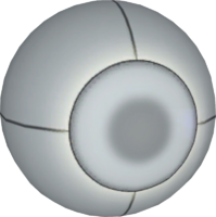 A spherical replacement seen in an advanced chamber.