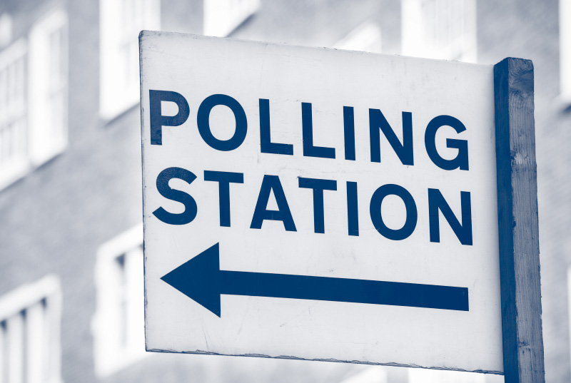 polling station sign