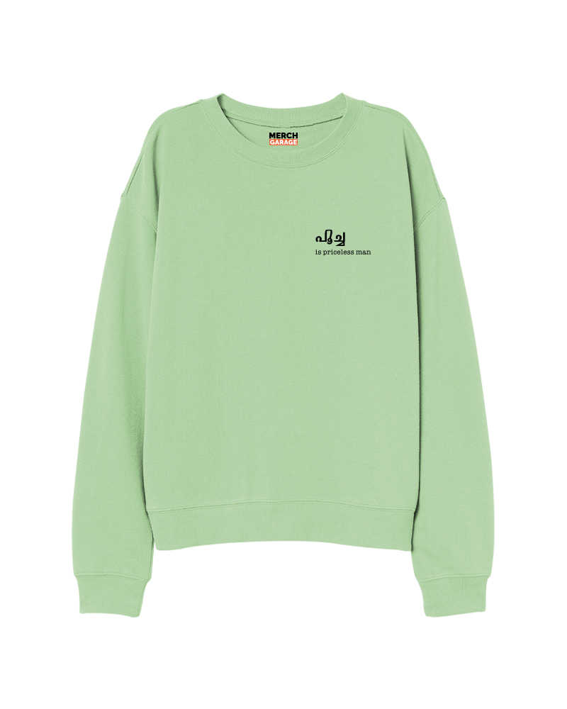 Poocha is priceless Man (Malayalam) FnB Sweatshirt - Nile Green