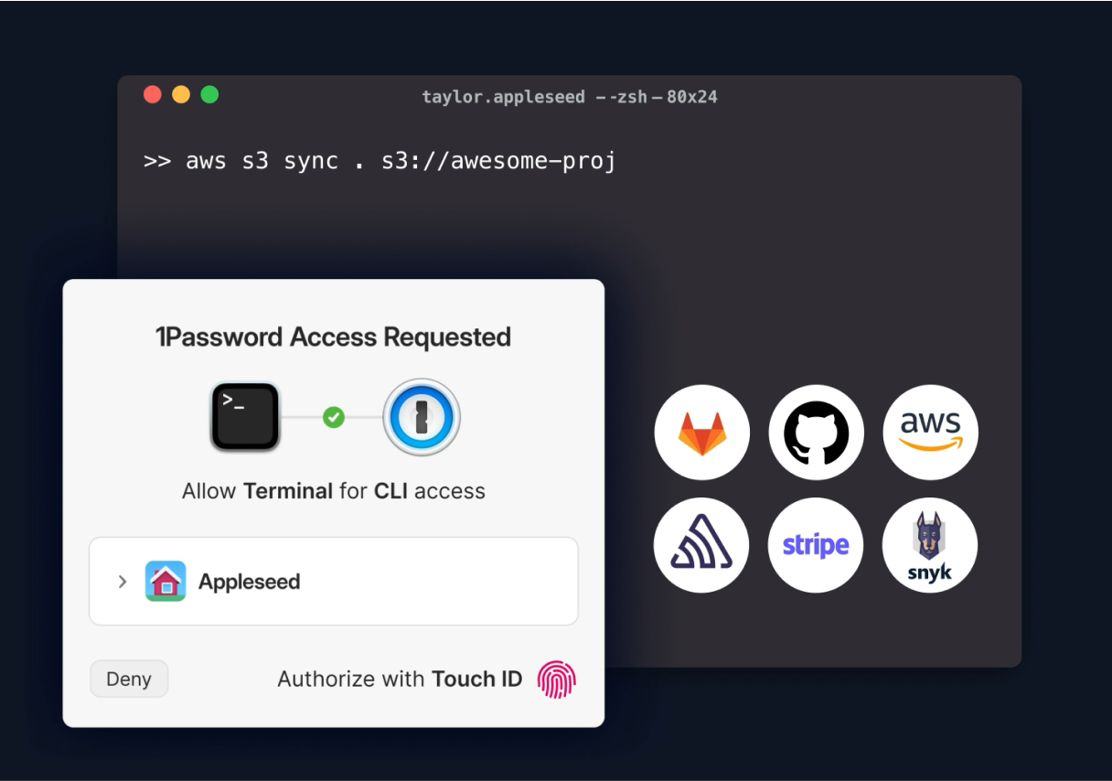 1Password Shell Plugins로 명령줄 인터페이스(CLI)에 간편하게 액세스하기