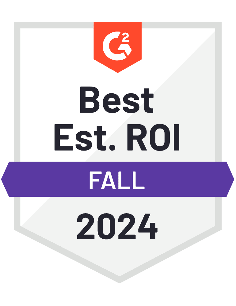 G2 badge for Best ROI Summer 2024