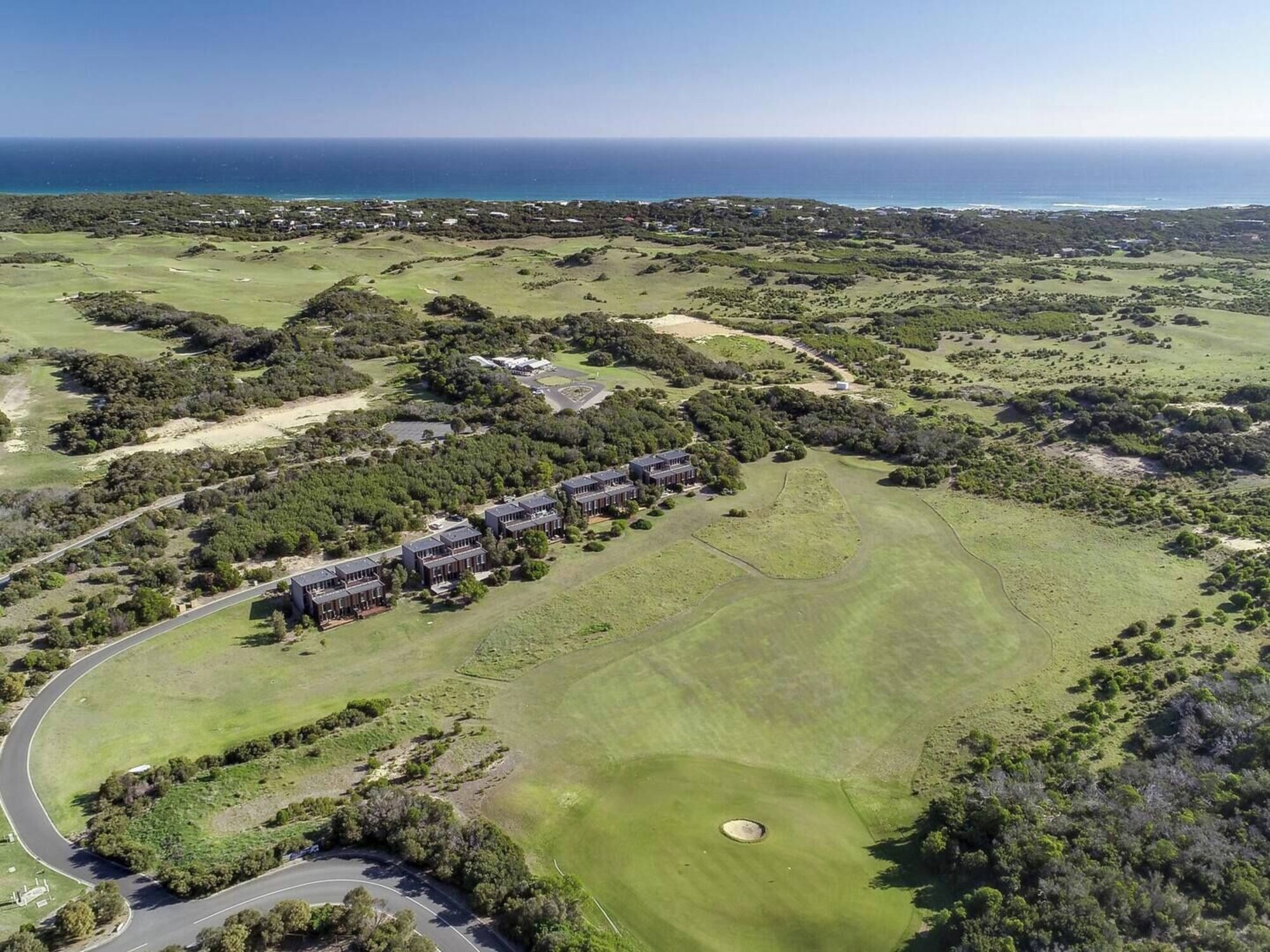 Aerial view showing your private golf hole (not part of the course).