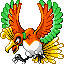 Imagen de Ho-Oh en Pokémon Rojo Fuego y Verde Hoja