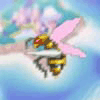 Beedrill usando doble ataque