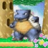 Blastoise usando hidrobomba