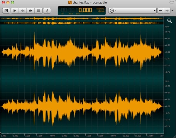 ocenaudio recorder interface