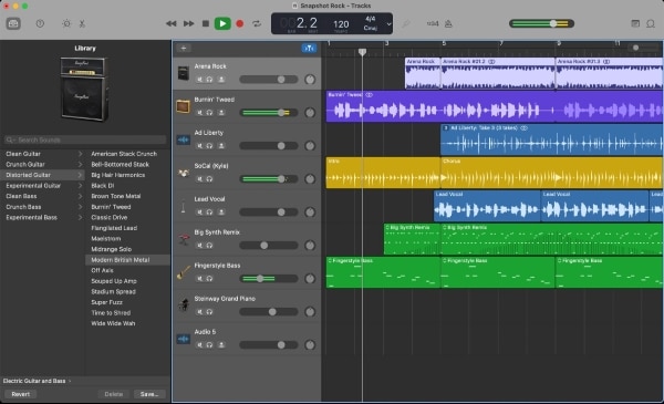 interface apple garageband