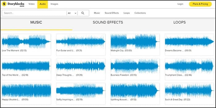 interface do storyblocks