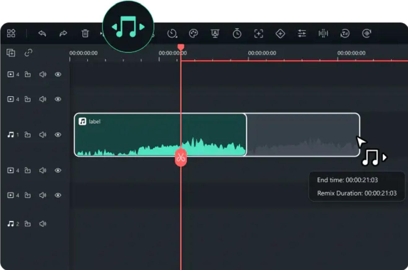 ai audio stretch filmora