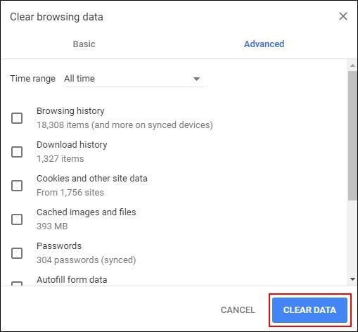 Chrome-Daten löschen