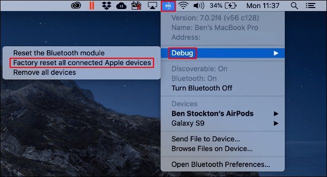 MacBook Bluetooth debuggen