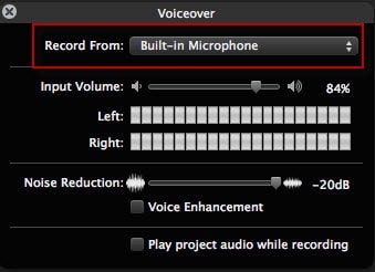 VoiceOver in iMovie aufnehmen