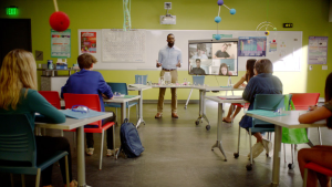 Man teaching in a classroom