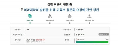 "의대 증원 관련 교육부 청문회 해야"…국민청원 5만명 동의