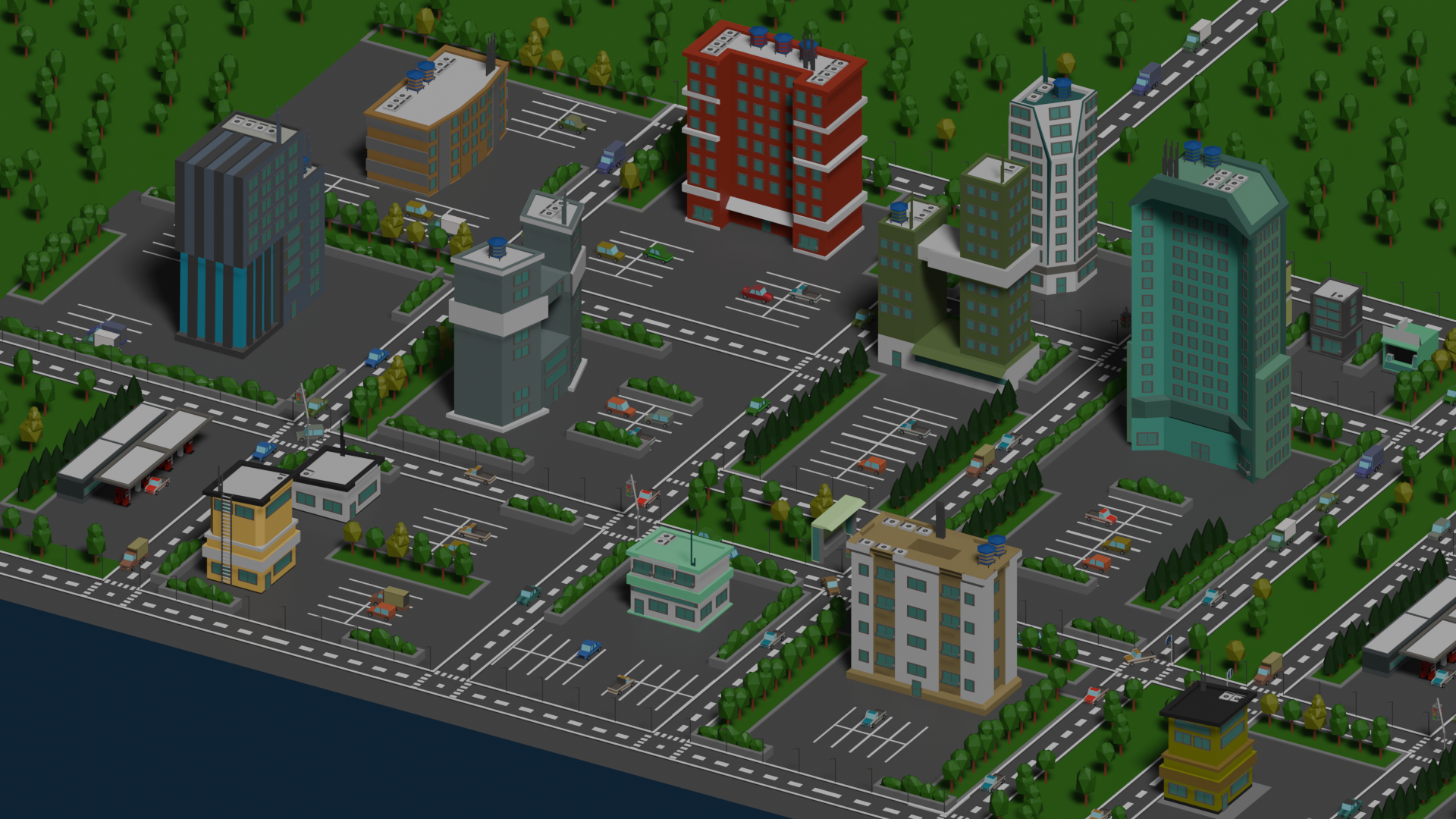 Poly City 3D - Low Poly 3d Assets - PolyZu