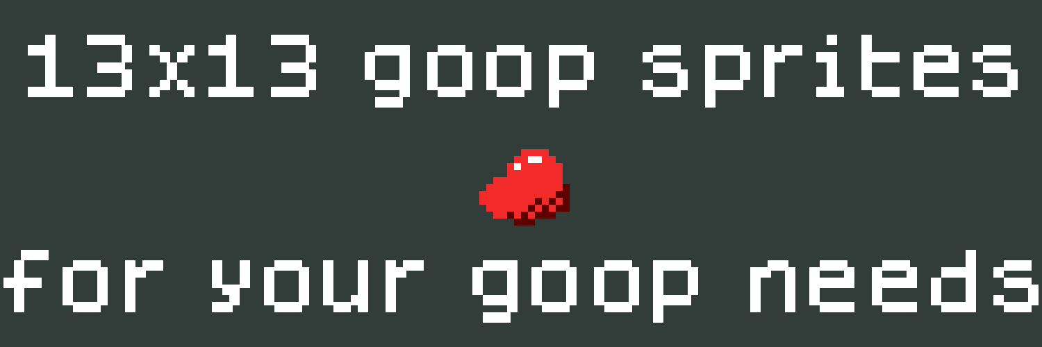 13x13 Pixel Goo Sprites - 31 Colors!